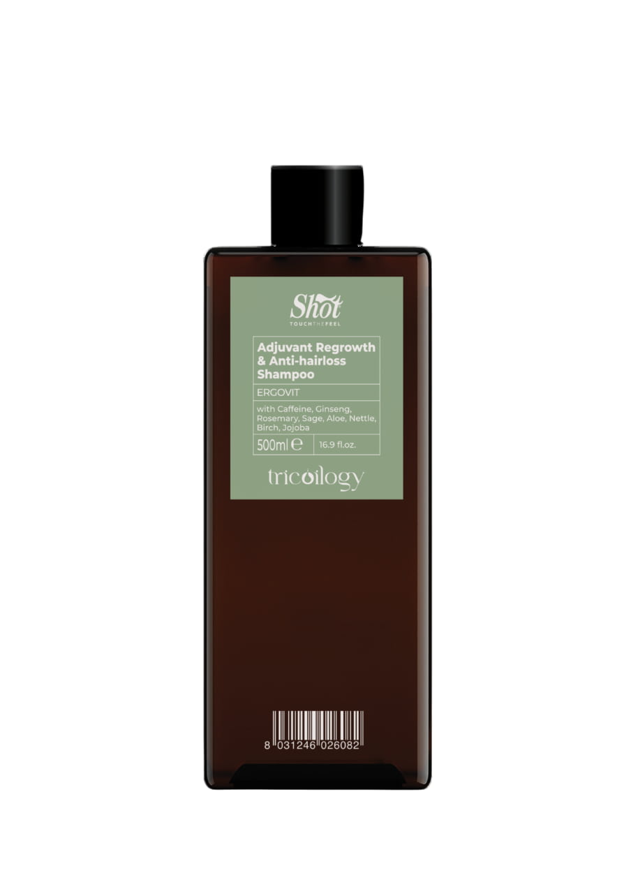 Шампунь проти випадіння волосся Shot Ergovit Adjuvant Regrowth & Anti-hairloss Shampoo, 500 ml - 1